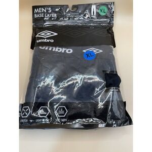 Umbro Men's Base Layer Pants Size XL Stretch Soft Fabric New Black